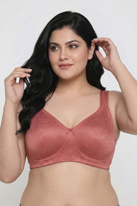 Zivame True Curv Jacquard Double Layered Non Wired 3/4th Coverage Tshirt Bra - Faded Rose — thumbnail 5